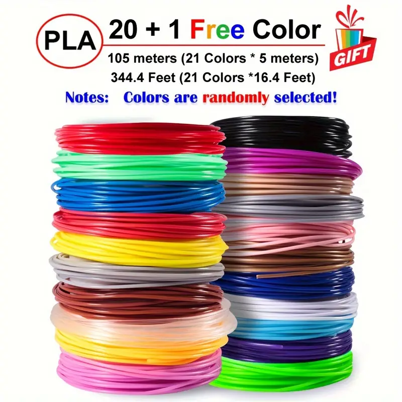 5/10/20/30 couleurs par paquet de filament PLA Pour - Temu Canada