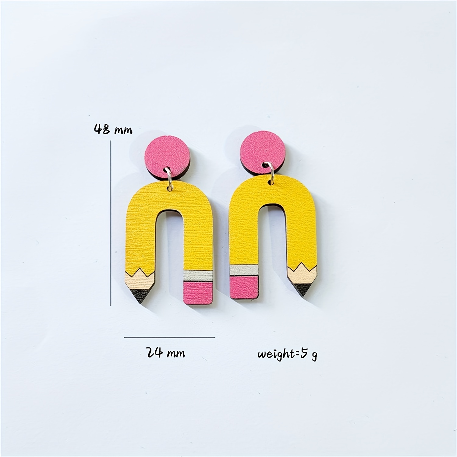 Rainbow Ruler Love Notepad Earrings for Women Girls