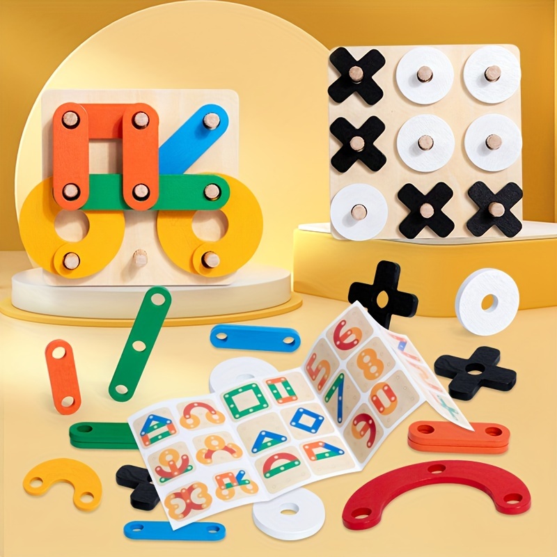 Wooden Shape Puzzles Jigsaw Puzzle Board Wooden Alphabet Shape Cognition Puzzle  Toy For Boys And Girls For Toddlers Kids(12 Shapes (blue Background))