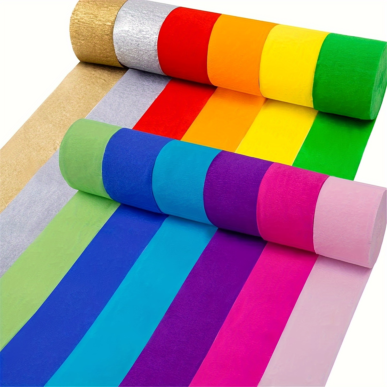 Crepe Paper Party Streamers, 6 Rolls 82 Feet Rainbow Party Decorations Bulk  Streamer, Parties Supplies for Birthday, Baby Shower, Bridal Shower