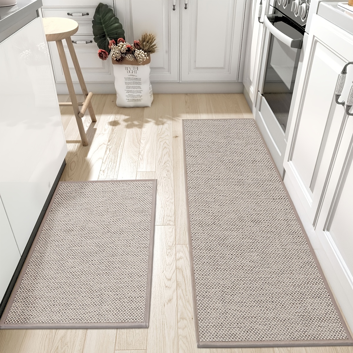 HEBE Juego de 2 alfombras de cocina antideslizantes y tapetes de cocina  lavables para el suelo de interiores, alfombras de pasillo para cocina,  lavandería, pasillo, entrada : Hogar y Cocina 