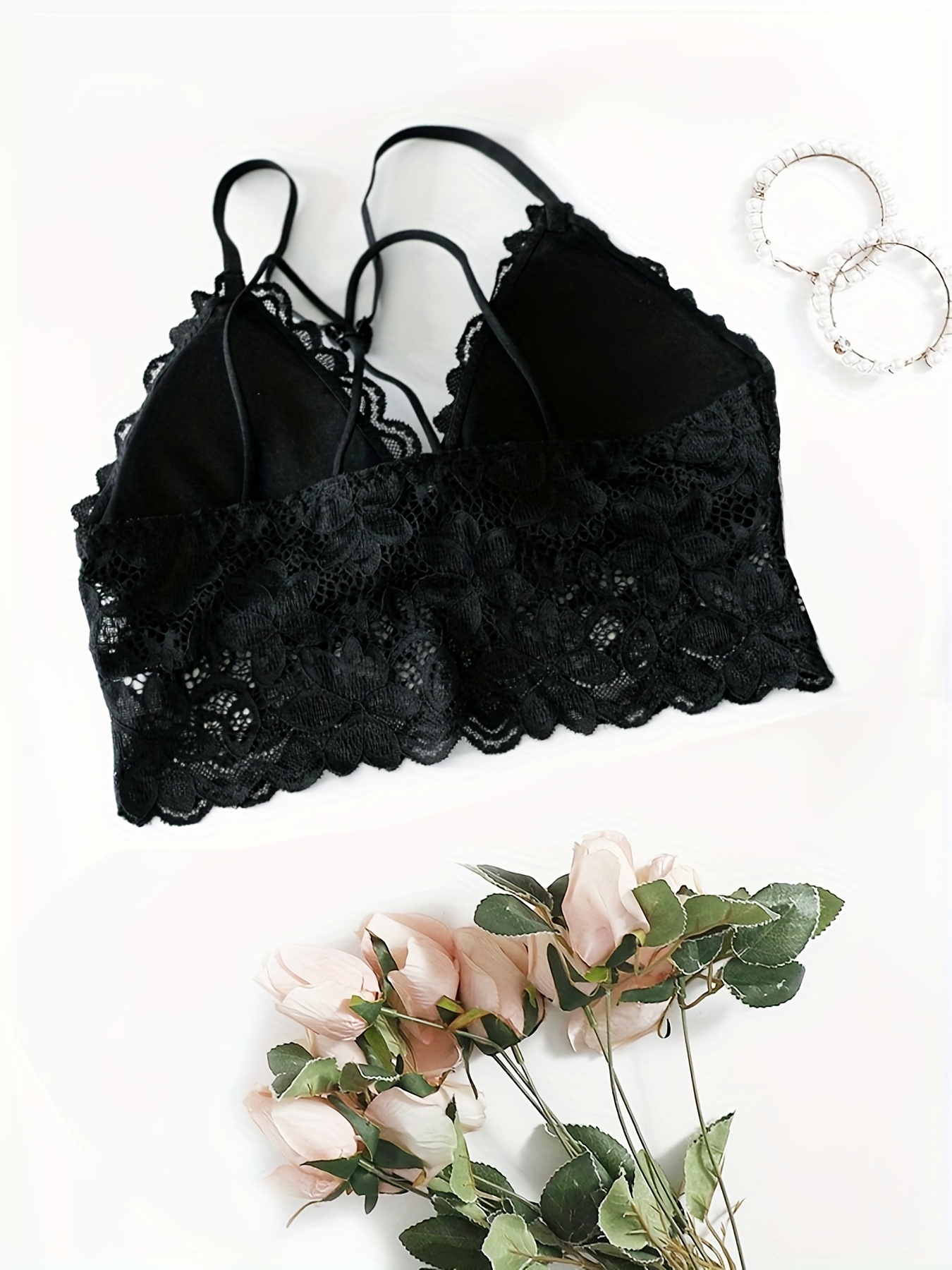 AMBRIELLE Wireless LACE Bralette Black [CHOOSE YOUR SIZE] *New with Tags