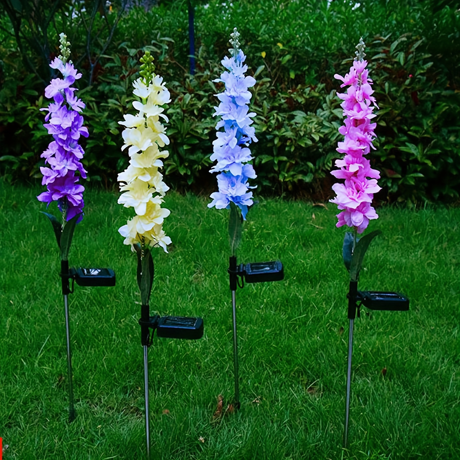 Solar Lights Outdoor Garden Decor, Solar Powered Violet Lights