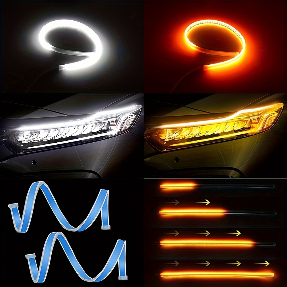 For Skoda Karoq 2017-2023 Headlamp Light Guide Strip Scan LED Running Water  Light Car Flexible Light Streamer Turn Signal Light - AliExpress