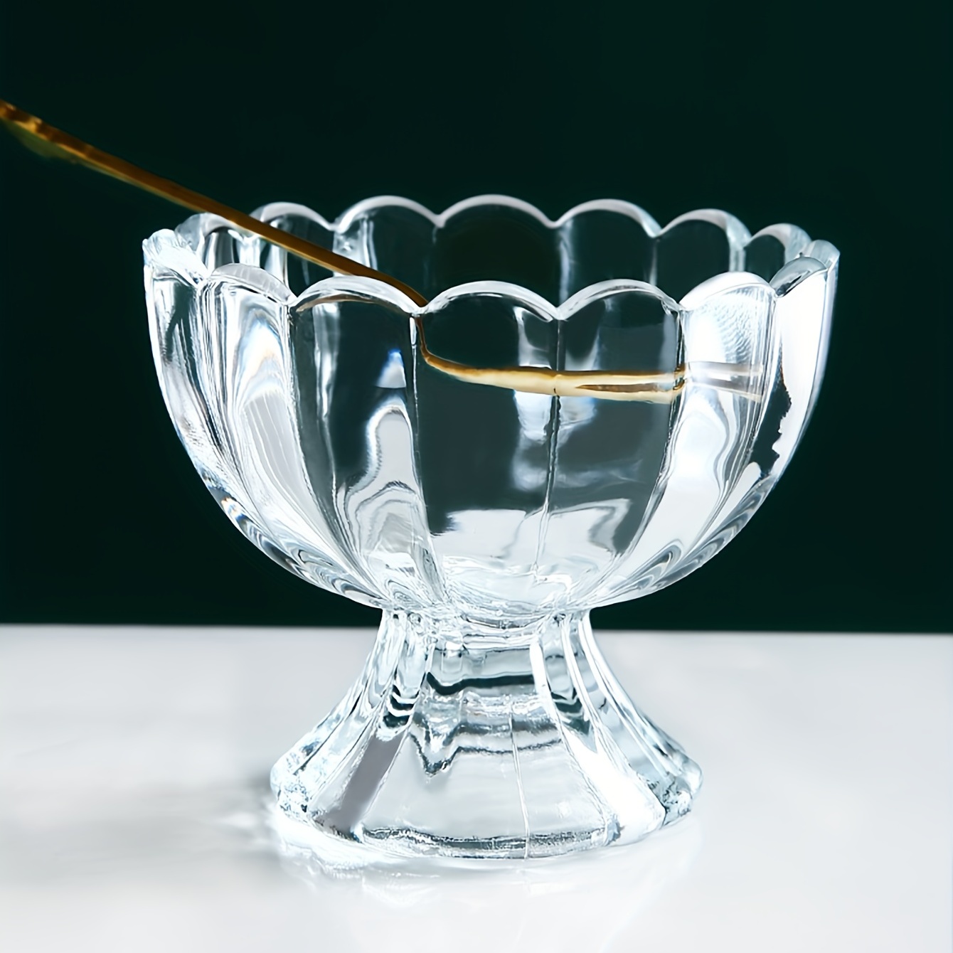 Glass Ice Cream Bowl Glass Dessert Cups Lead free Footed - Temu