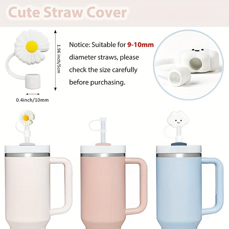 Silicone Glass Cup Cover With Straw Hole, Dustproof Spill Proof