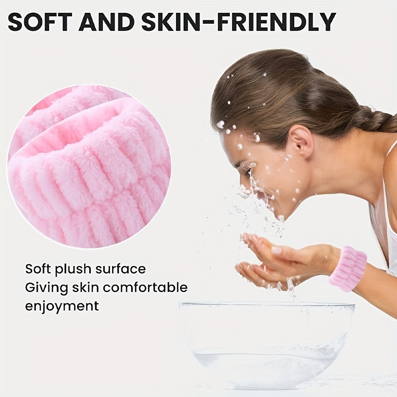 2pc Face Washing Wristband with Waterproof Sleeve