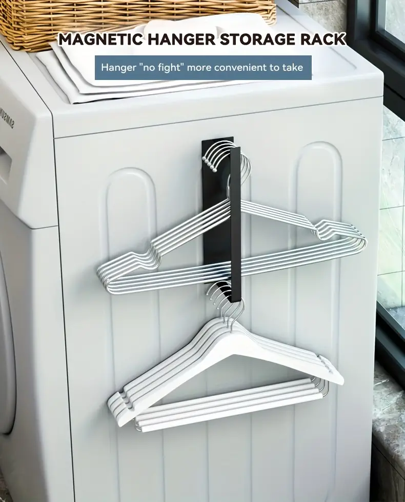 1 Stück Magnetischer Kleiderbügel-Organizer,  Kleiderbügel-Aufbewahrungsregal Für Waschmaschine, Kleiderbügel-Stapler Für  Schrank-Waschküche