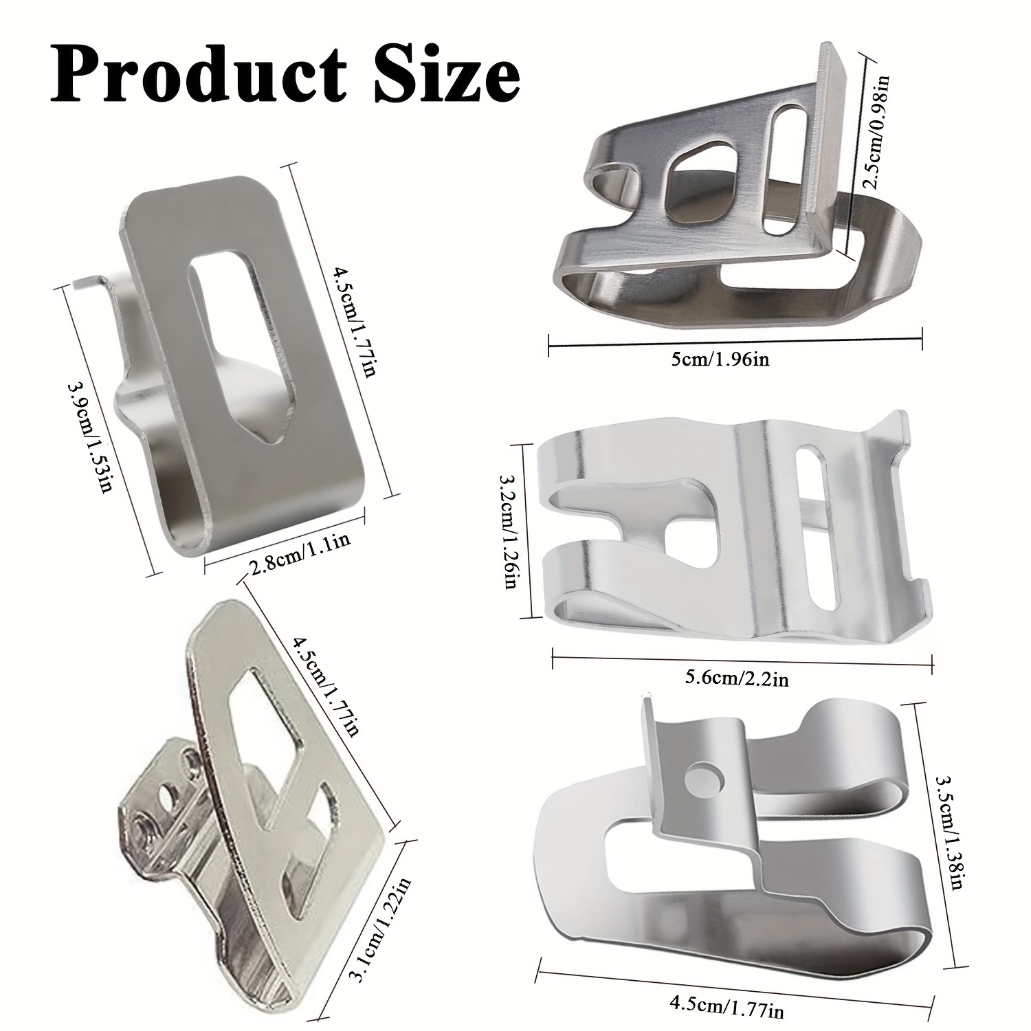 Replacement Belt Clip Hooks Stainless Steel Belt Clips - Temu