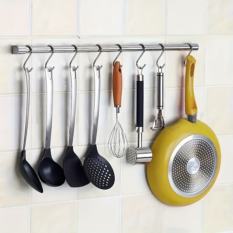 Stainless Steel Adhesive Hook Kitchen Single Hanger Hook - Temu