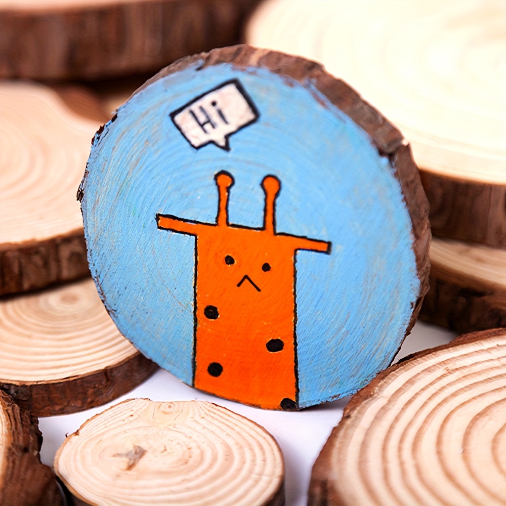 Wood Slices: 5 Wood Slices for crafts & Painting