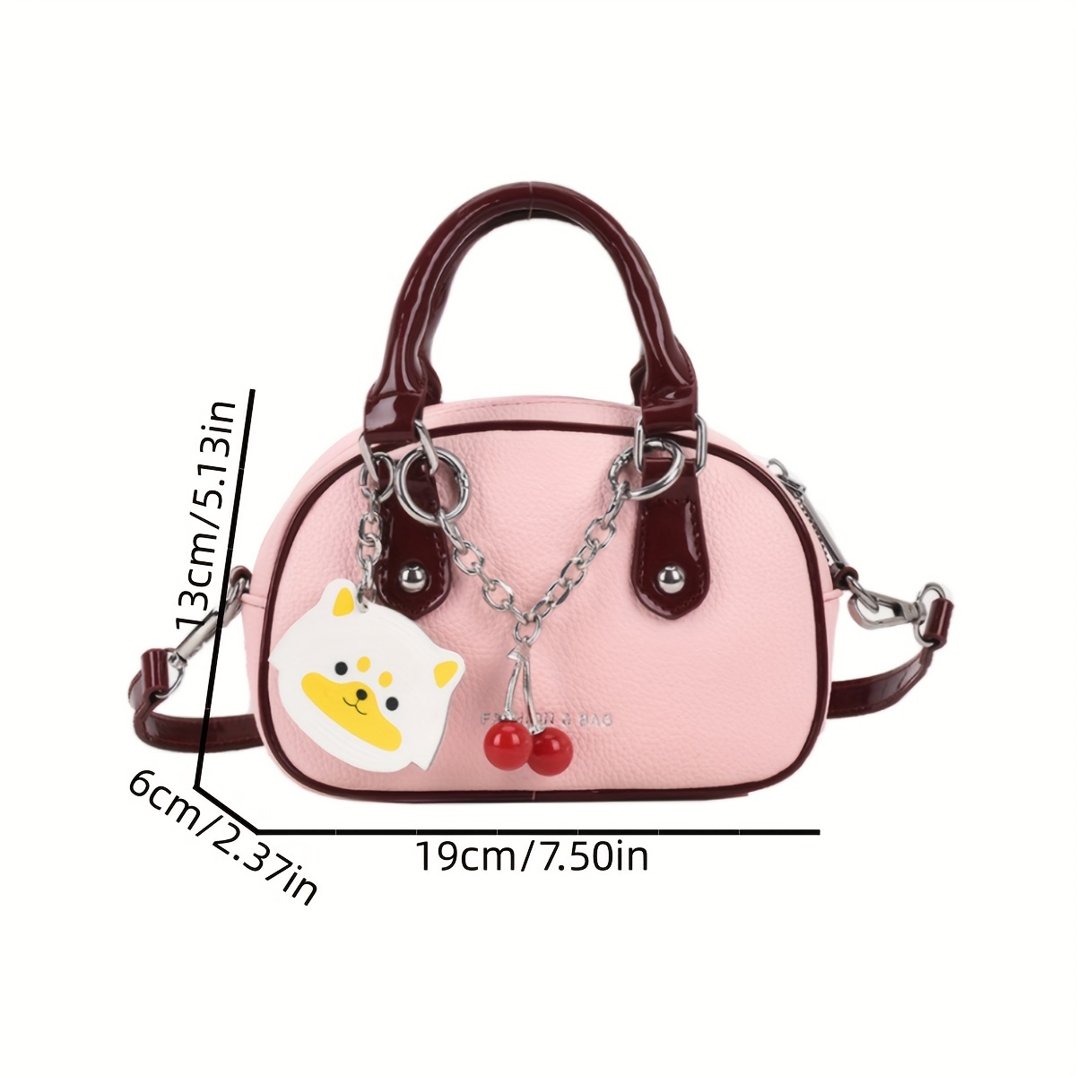 Hello Kitty Mini Quilted Flap Chain Shoulder Bag Ladies Bag BLACK / WHITE  Inspired by You.