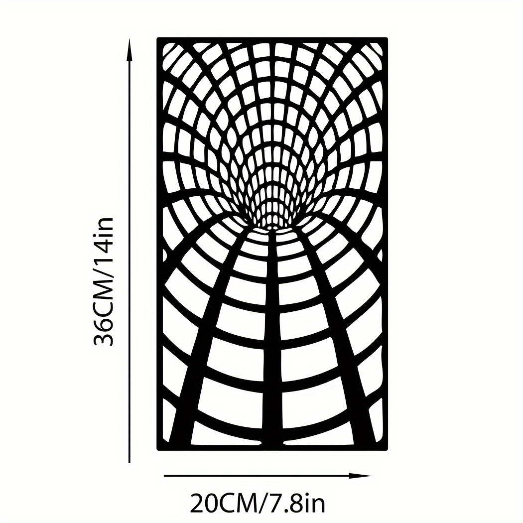 Abstract Round Lines Wall Ornament Panel Wall Art Metal Wall Temu