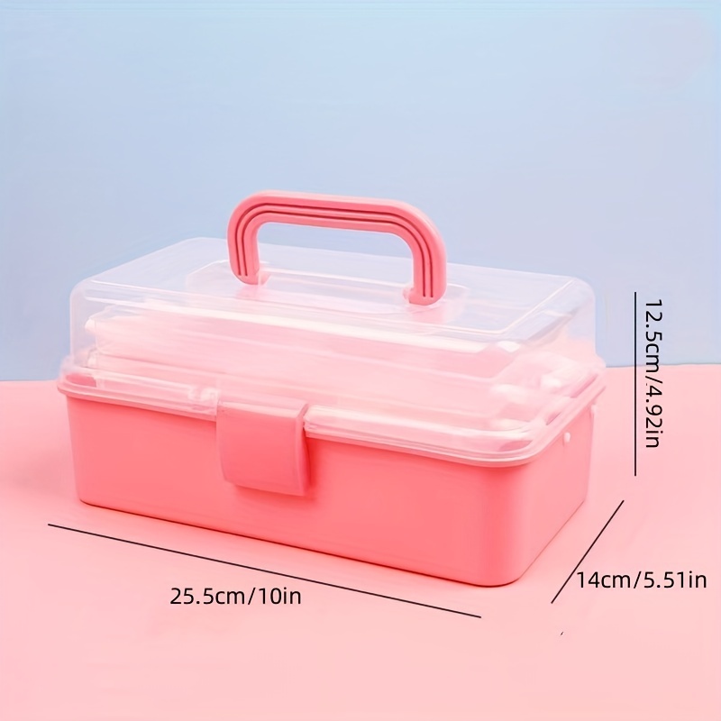 3-tier Foldable Portable Storage Box With Carrying Handle, Ideal For  Makeup, Large Hardware Tools, Nail Art Supplies, Art Supplies, Plastic  Organizer Box With Rotating Buckle