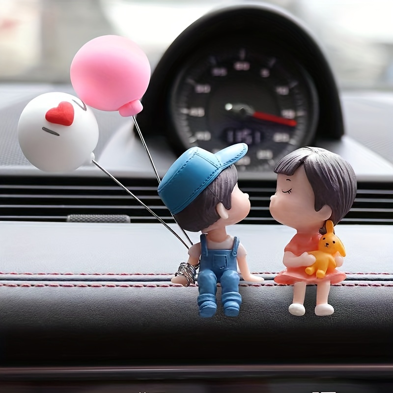 Decorations 2022 Car Accessories Cute Cartoon Couples Action