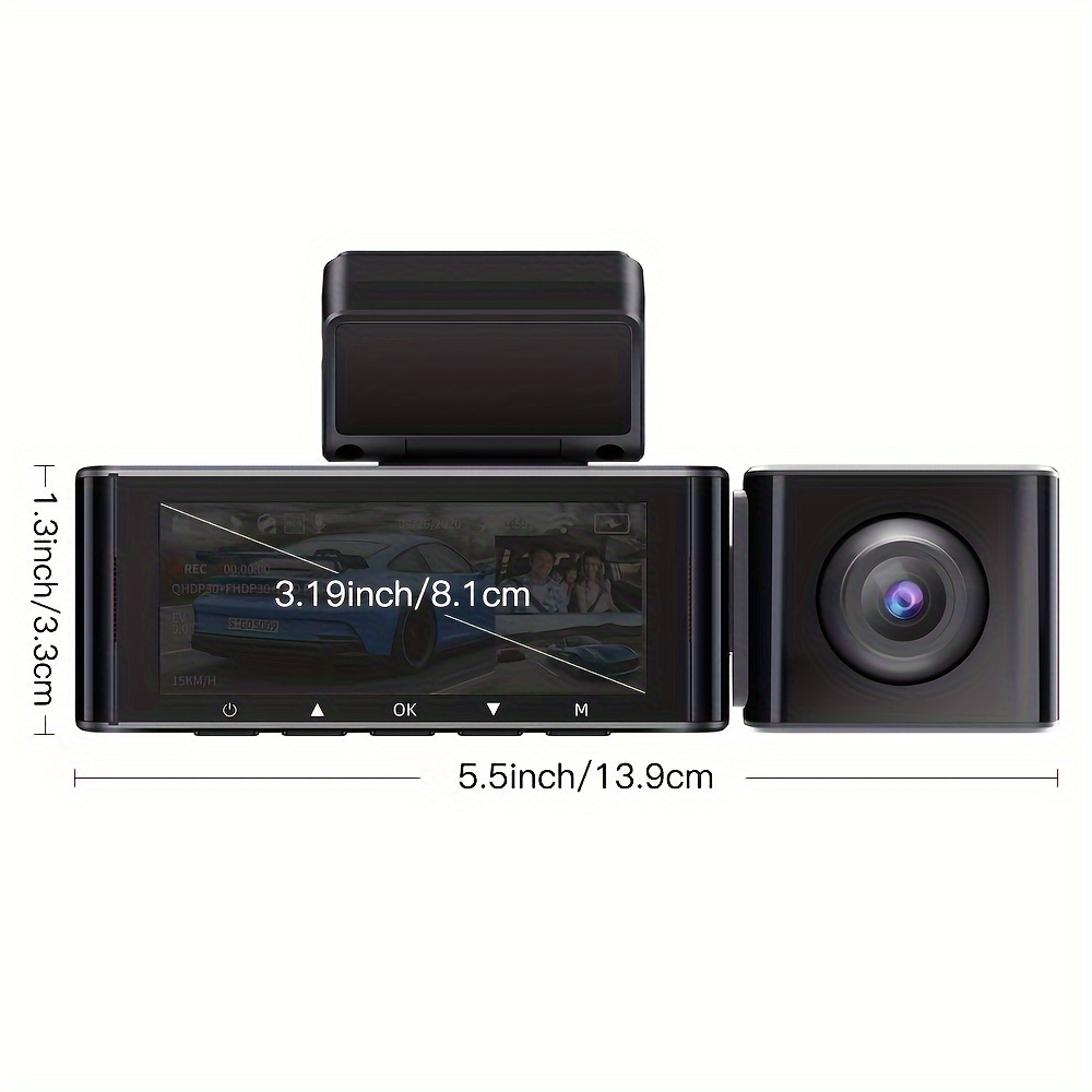 4k 3 Channels Dash Cam Built in 5ghz Wifi Gps With 64gb Card - Temu