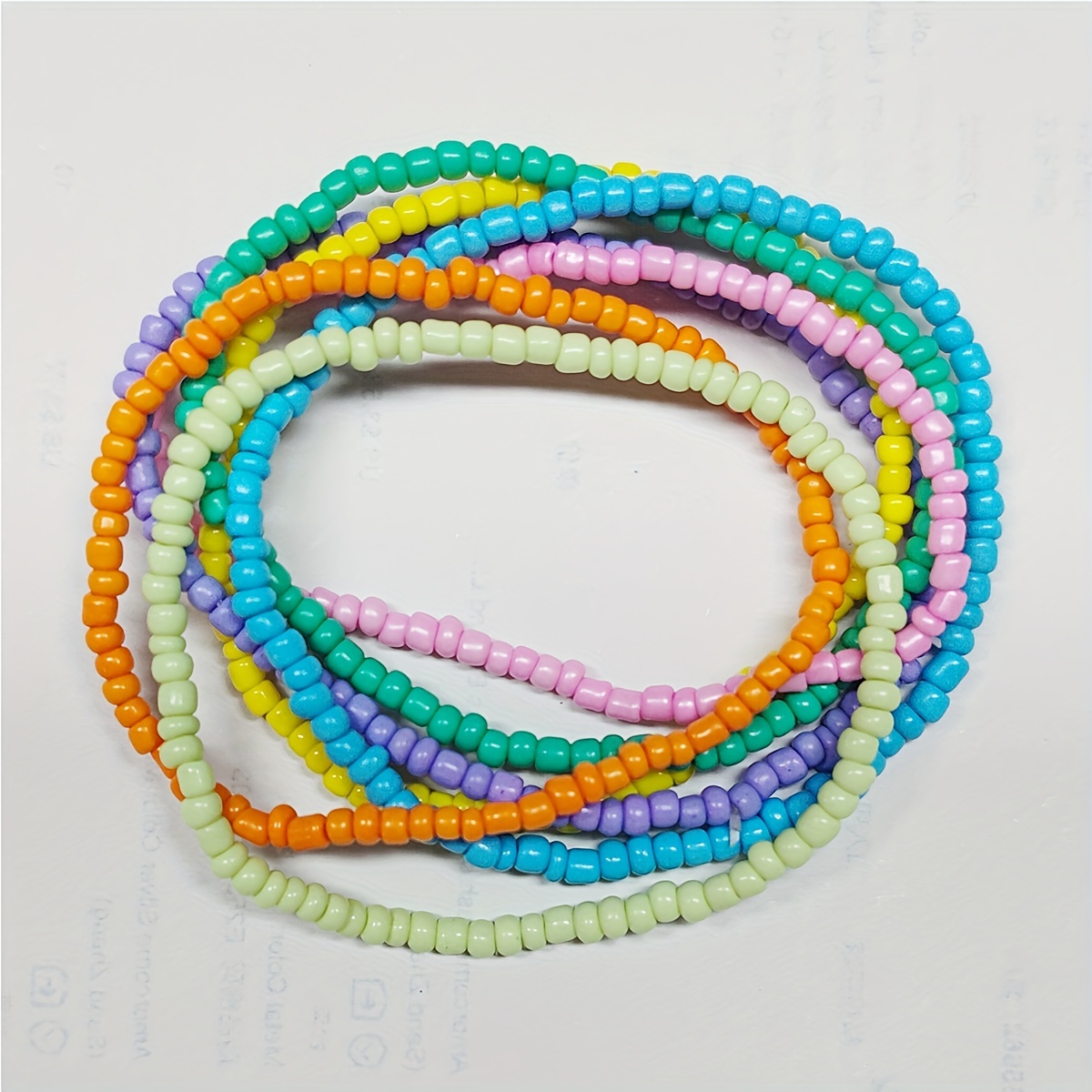 Beaded Bracelet - Rainbow Color Beads