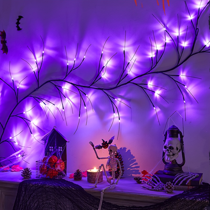 Led Halloween Willow Vine Twig Garland Battery Operated For - Temu