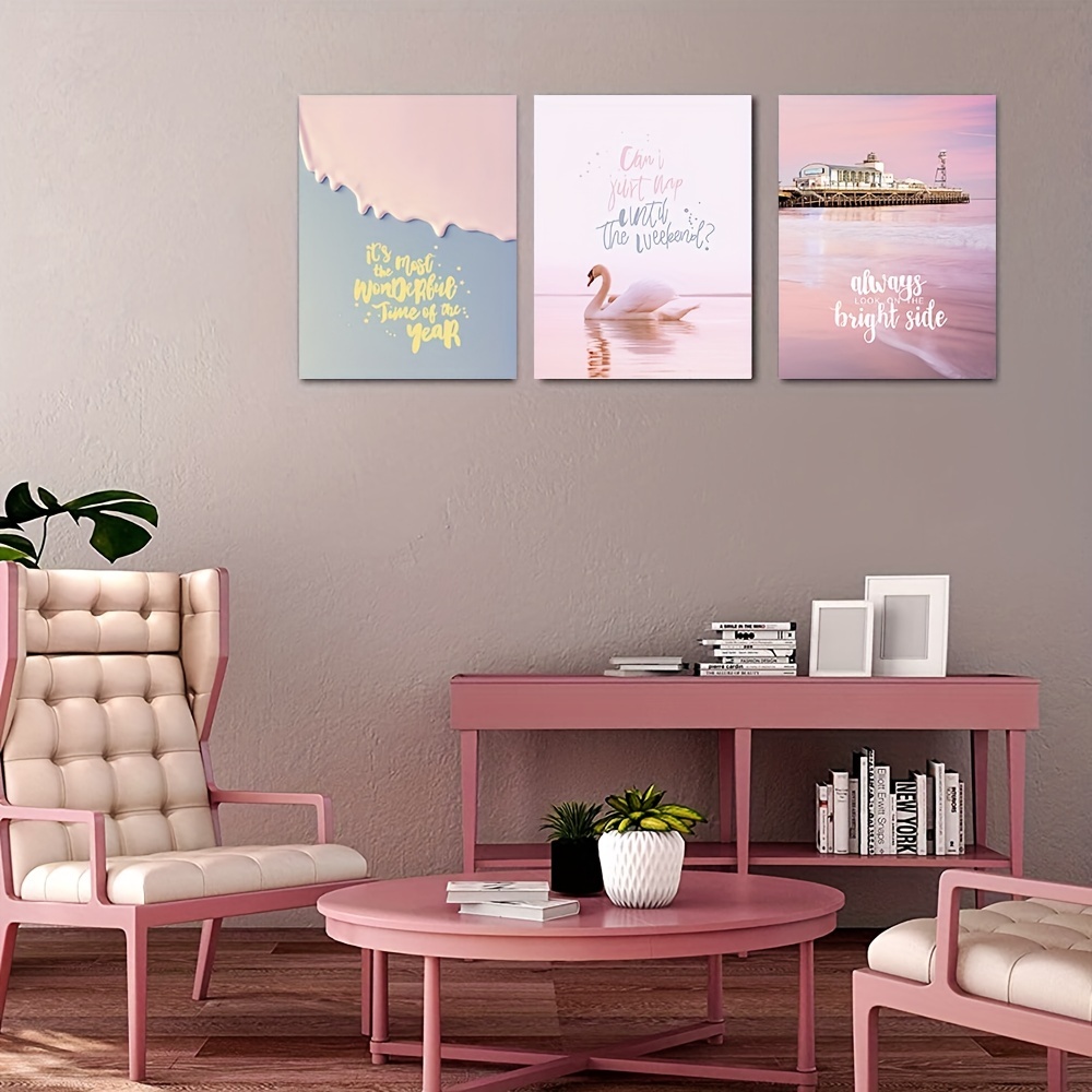  Pink Abstract Canvas Wall Art Hot Pink Wall Painting Light Pink  Posters Blush Abstract Canvas Hot Pink Prints Abstract Pink Artwork For  Walls Room Blush Pink Pictures Wall Decor 16x24inchx3 No