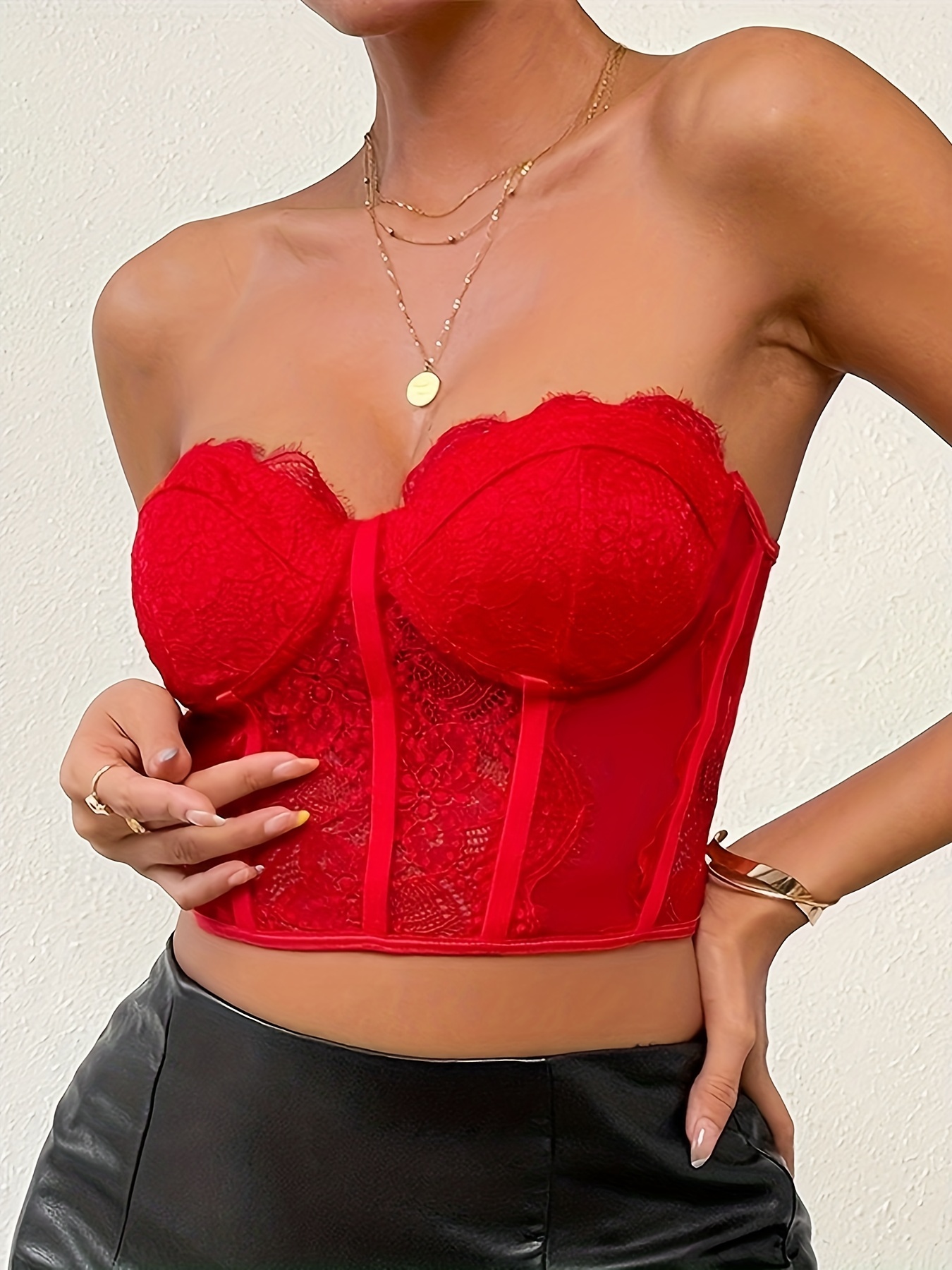 Women's Tops Women Bustier Tube Corset Tops See Embroidery - Temu