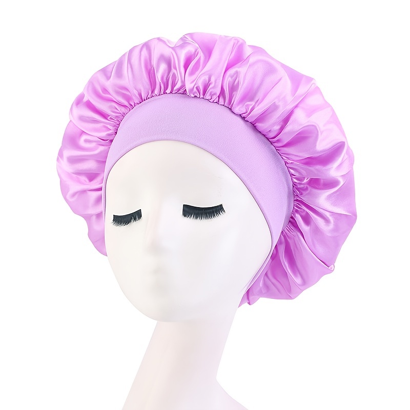 SENGTERM Satin Bonnet de Sommeil Elastique a Large Bande pour Dormir Bonnet  Chapeau Soin des Cheveux pour Enfants Enfants : : Mode