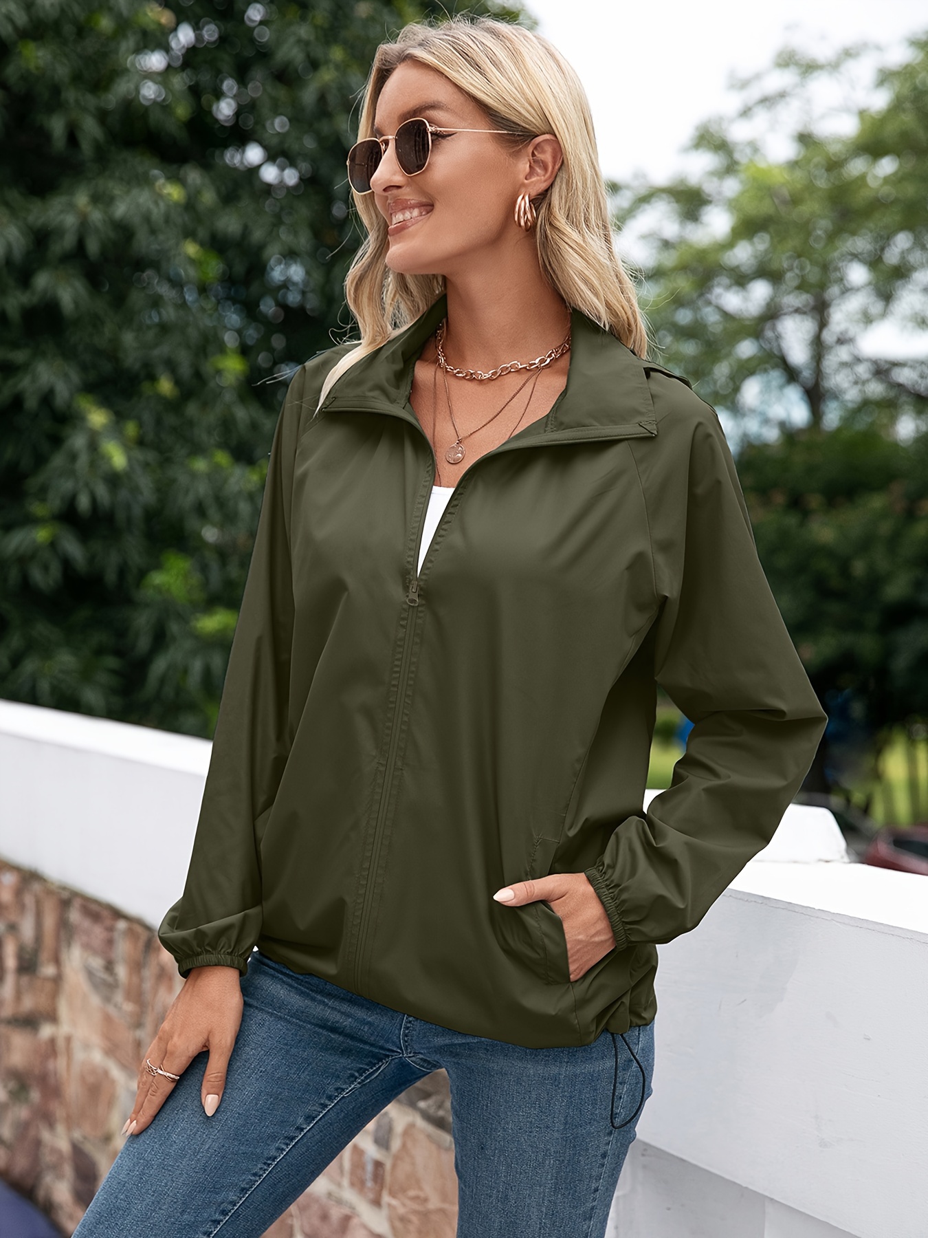 Womens olive 2025 green spring jacket