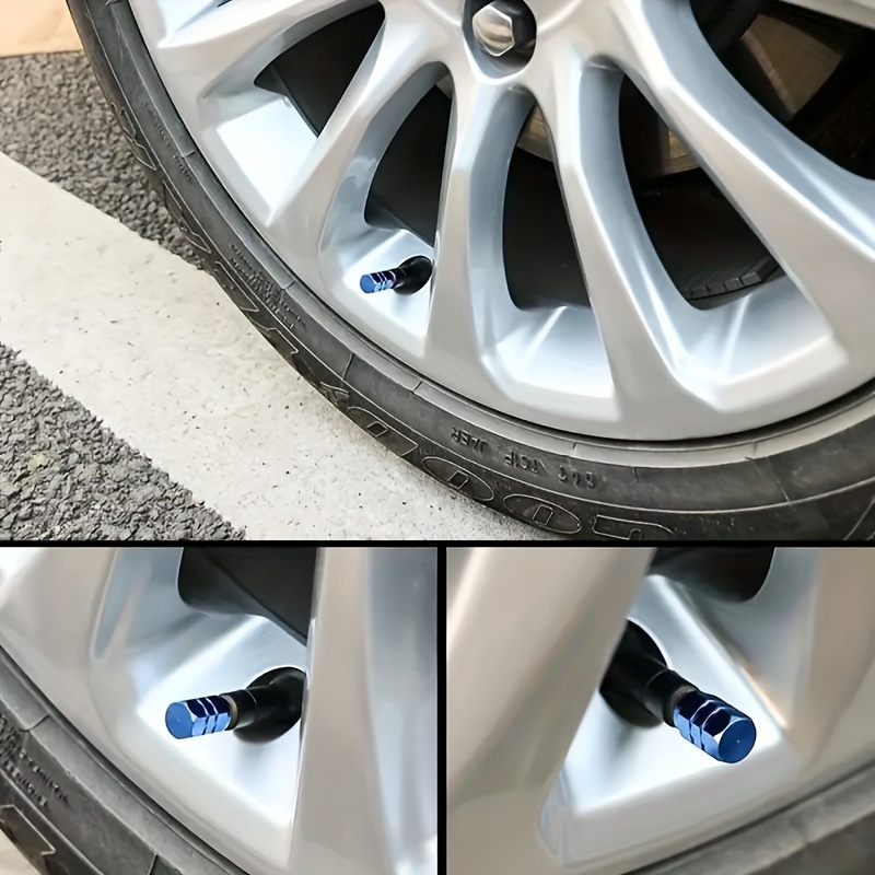 Couvercle de Valve d'air pour pneu de roue de voiture en alliage d'aluminium ,couvercle de tige avec logo de marque de couleur pour KIA RIO k2  k5,accessoires de voiture à rabat 4 pièce 