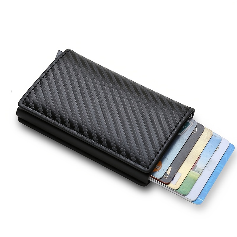 Porte-carte RFID brossé portefeuille en métal