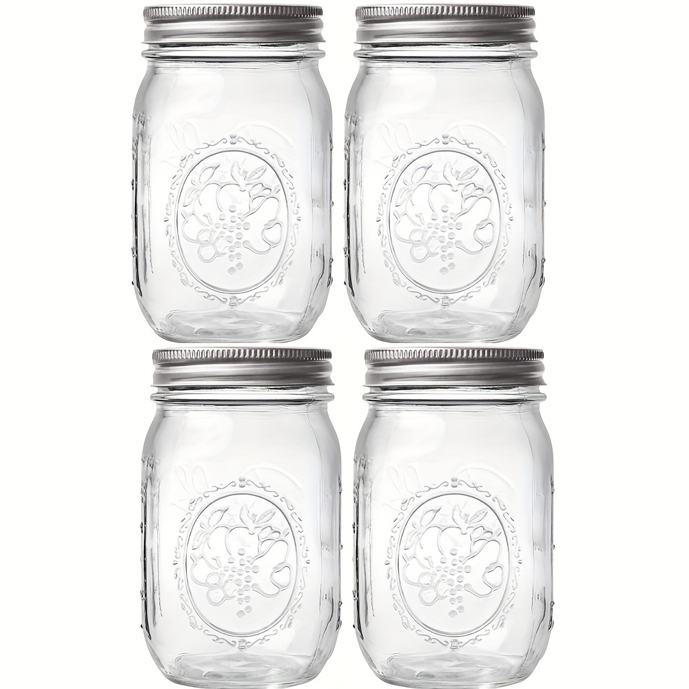 Set 6 botes plástico tipo Mason Jar pequeños