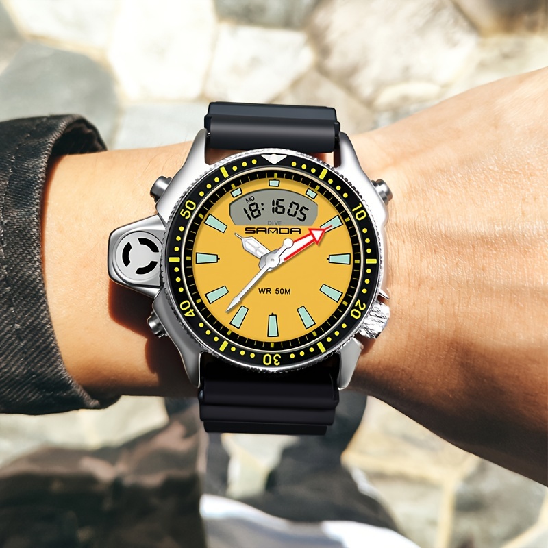 jy-mall sanda 6015 parametro orologio digitale originale movimento  originale batteria moda uomo unico orologio da polso marmellata tangan