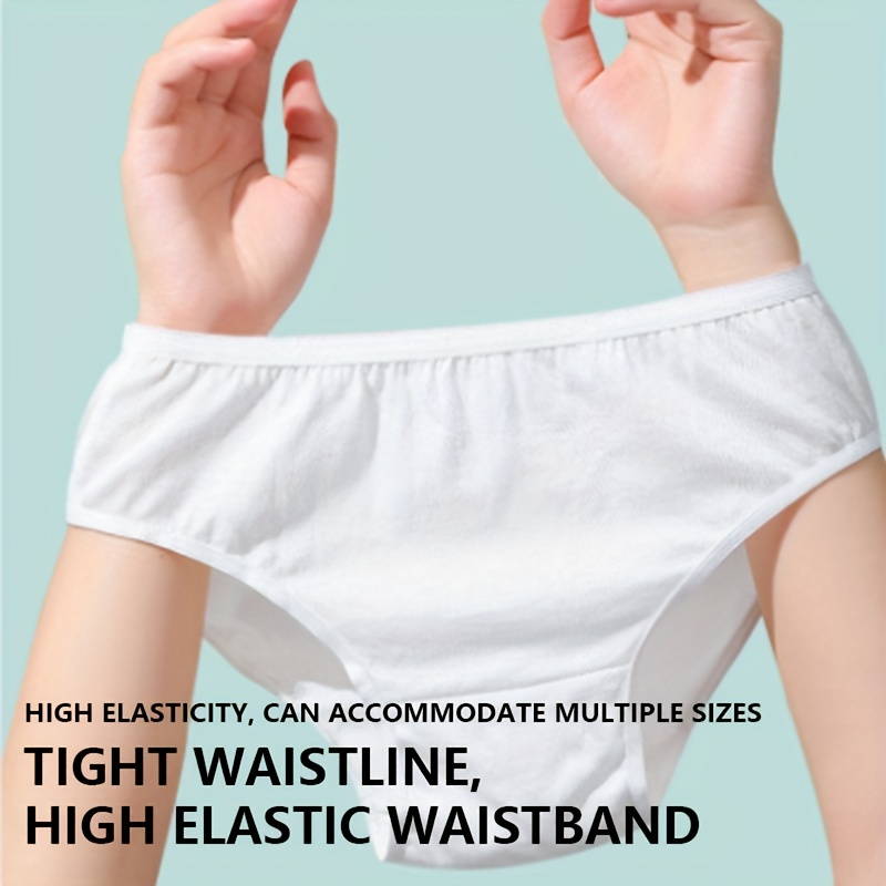 Women's Disposable Pure Cotton Underwear,100% Cotton Panties for Maternity  Menstruation Travel