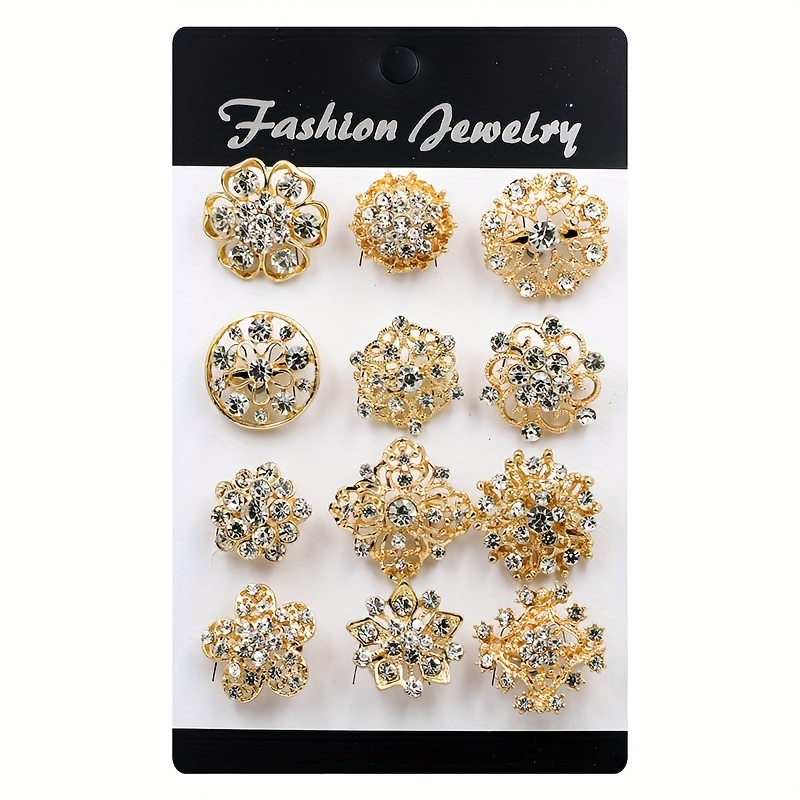 Broche Ramo Accesorios Ropa Mujer Negocio Diamante de imitación Broche Flor  Broches para mujer TUNC Sencillez