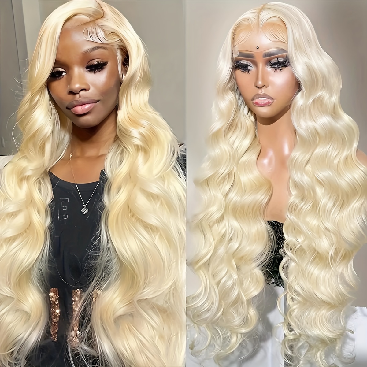 613 Blonde Lace Frontal Human Hair Wigs For Women Body Wave Brazilian 13x4 Transparent HD Lace Front Wigs Pre Plucked 180