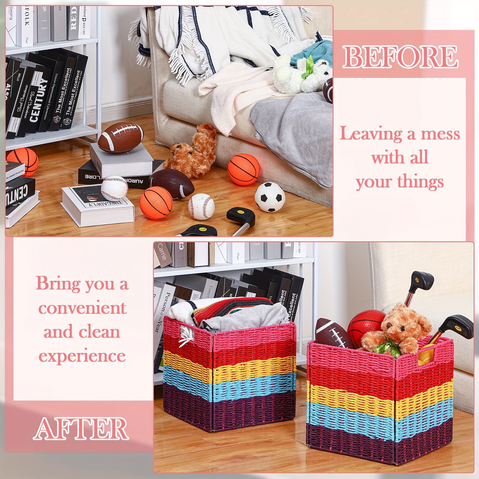12x12 wicker baskets discount