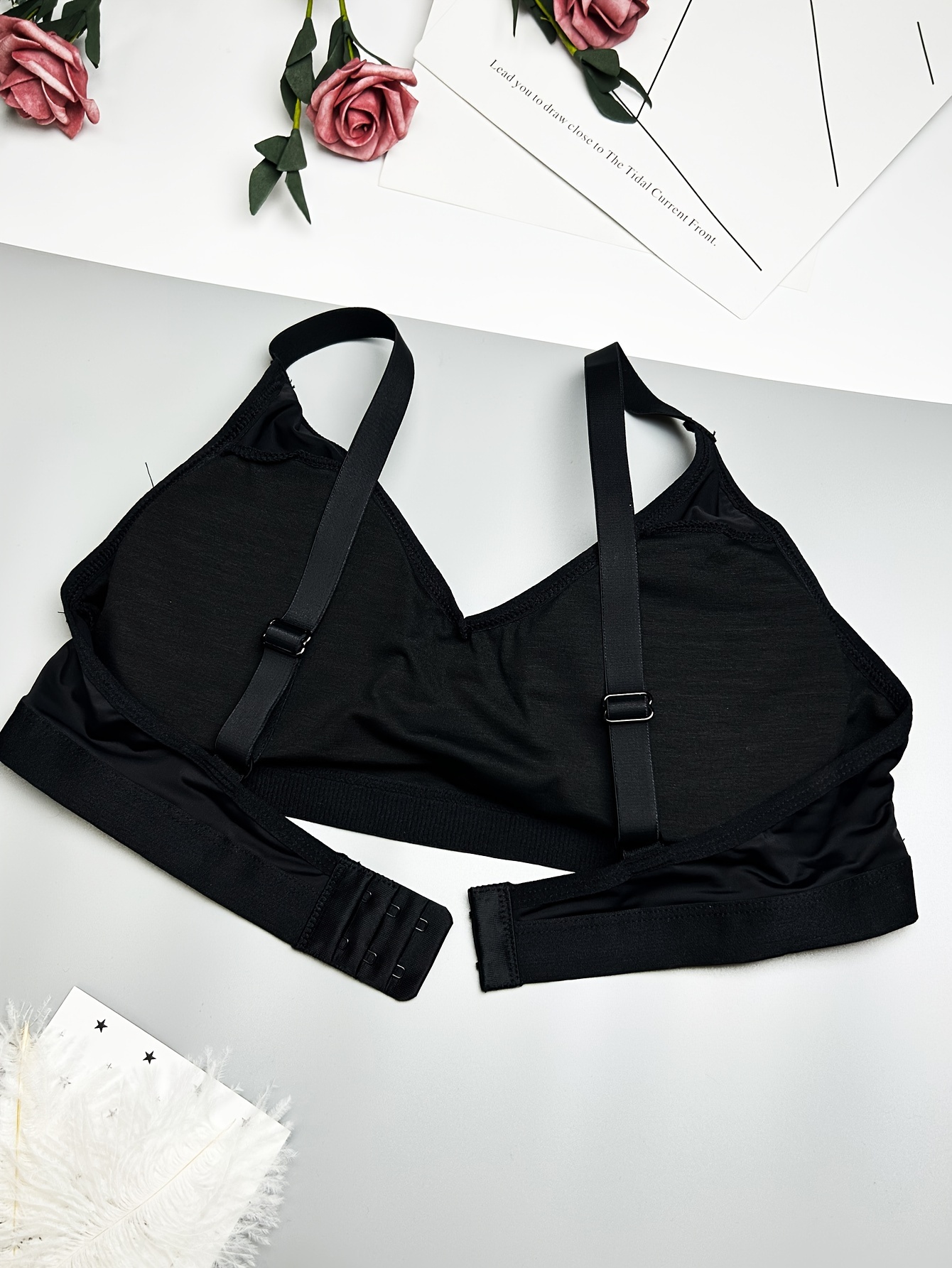 Simple Solid Bralette Bra Seamless Wireless Removable Padded