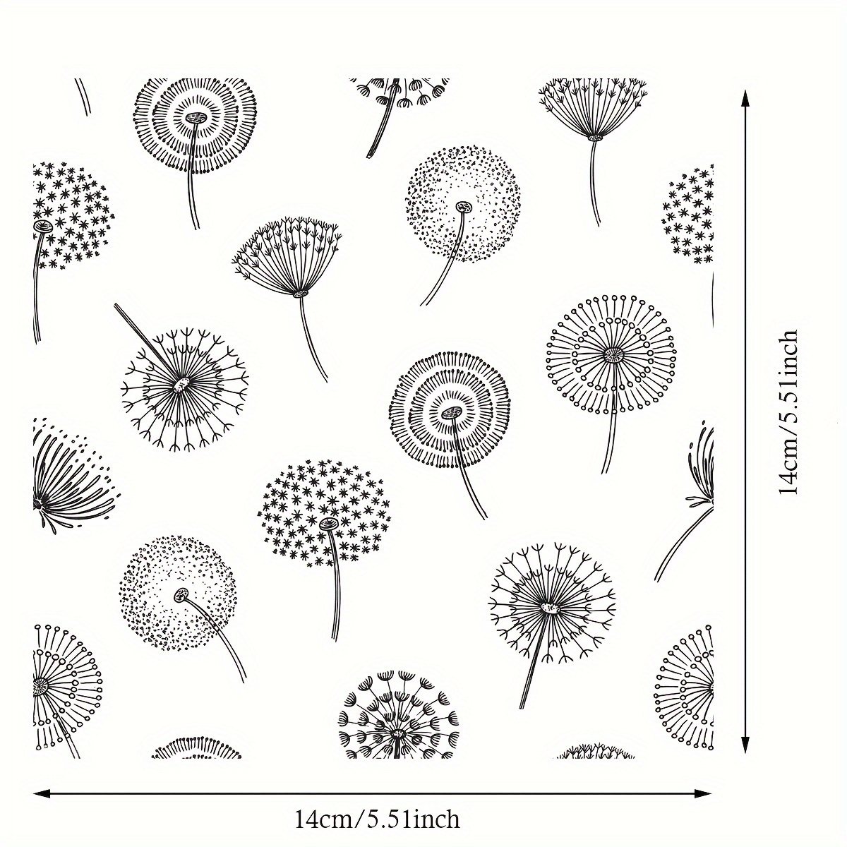 Dandelion Clear Stamps And Cutting Dies For Crafting, Including Scrapbooking And Decorative Card Making Supplies