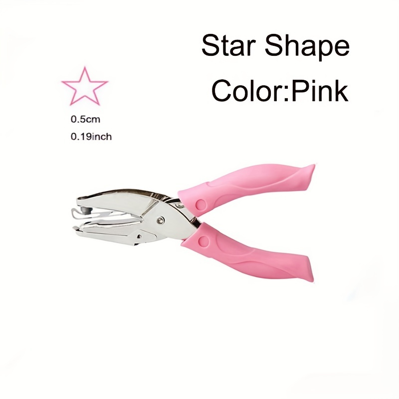 3 Pack Small Hole Puncher, Single Hole Puncher, Handheld Hole Paper Punch  1/4 Circle 2/9 Heart 1/5 Star Shaped, Metal Paper Small Hole Punch with