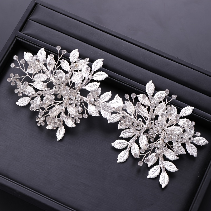 Bridal Silvery Crystal Wedding Hair Clip