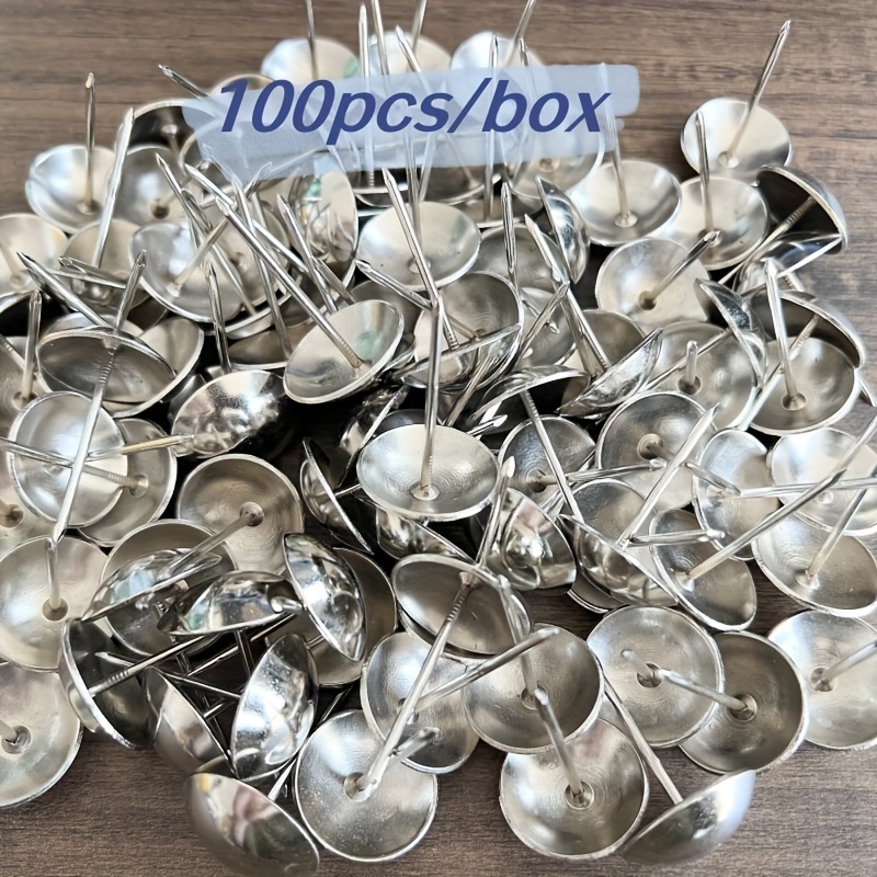 100 Pcs Upholstery Tacks Headliner Pins Clear Heads Twist Pins For  Slipcovers And Bedskirts, 0.5 Inches Bed Skirt Pins