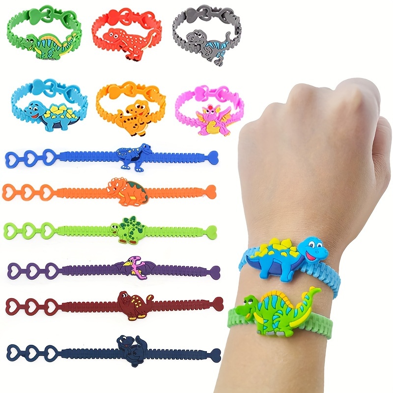 25pcs Slap Bracelets Bulk Wristbands With Animals, Friendship, Heart Print  25 Designs, Party Animal Pattern PVC Clapping Ring Bracelet Wrist Strap St