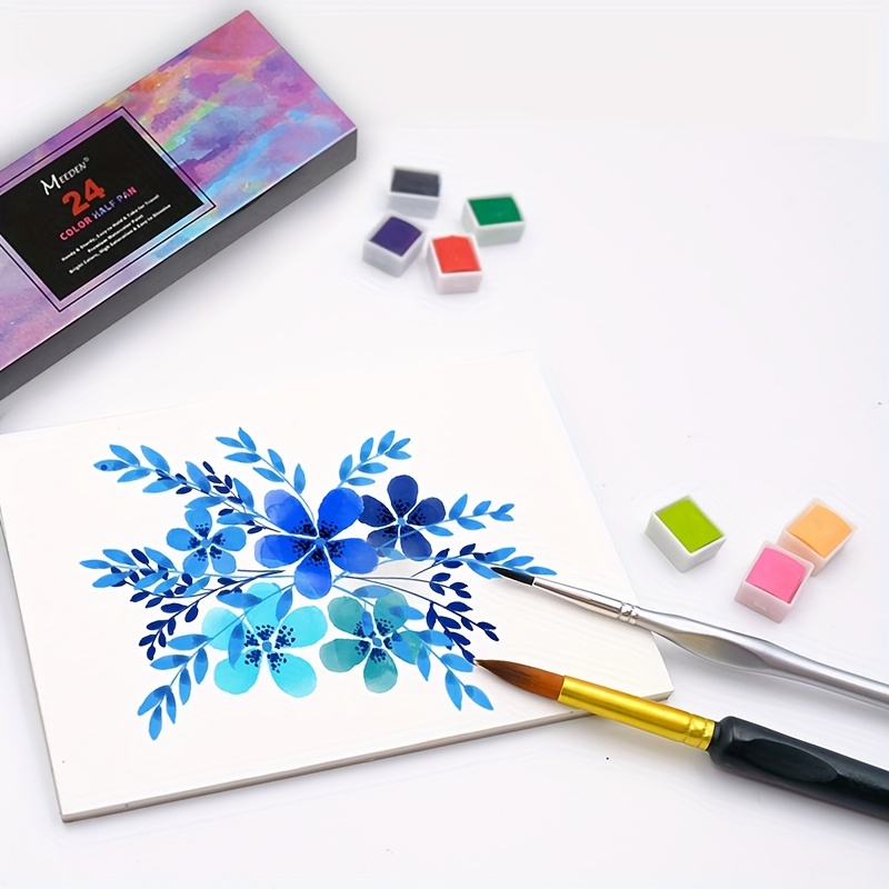 MEEDEN Watercolor Paint Set, 48 Vibrant Colors in Metal Tin Box