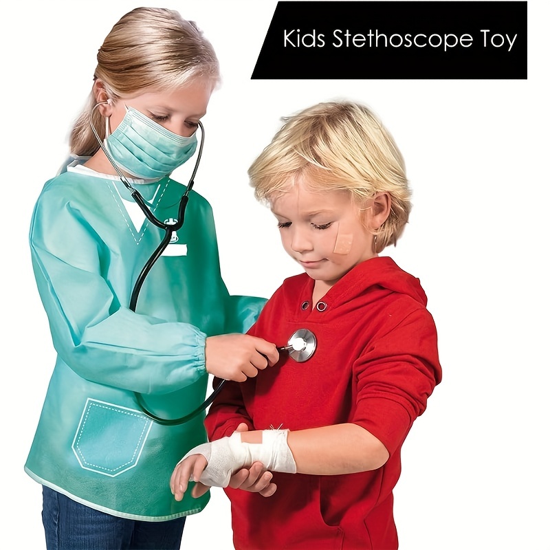 Juguete estetoscopio para niños, estetoscopio de trabajo Real para niños,  juego de rol, disfraz de enfermería, lindo médico, accesorio de juego de  simulación - AliExpress