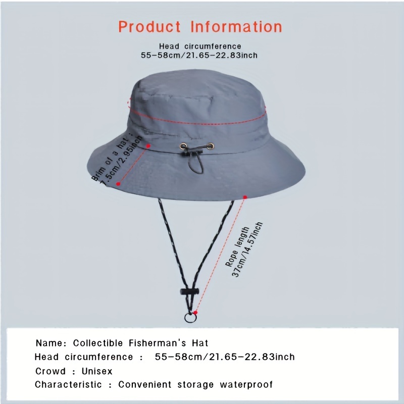 Sombrero Pescador Impermeable Hombre, Sombrero Pescador Deportes Aire  Libre, Protección Solar - Joyería Accesorios - Temu