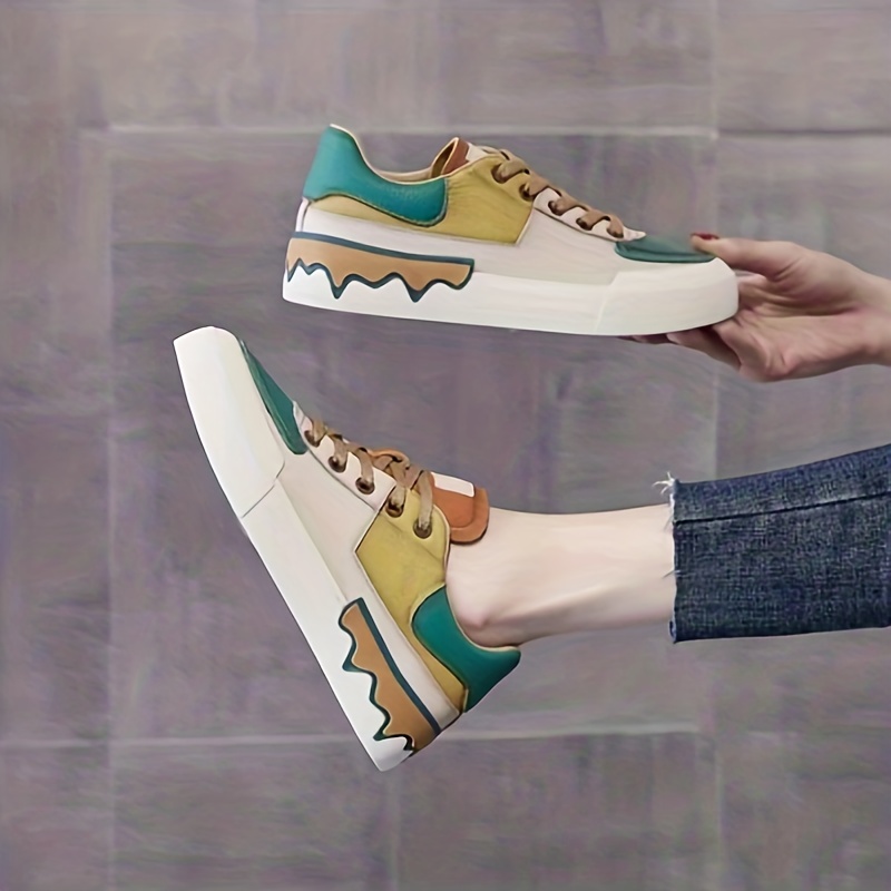 Chain reaction vegan leather low trainers Versace Green size 39 EU