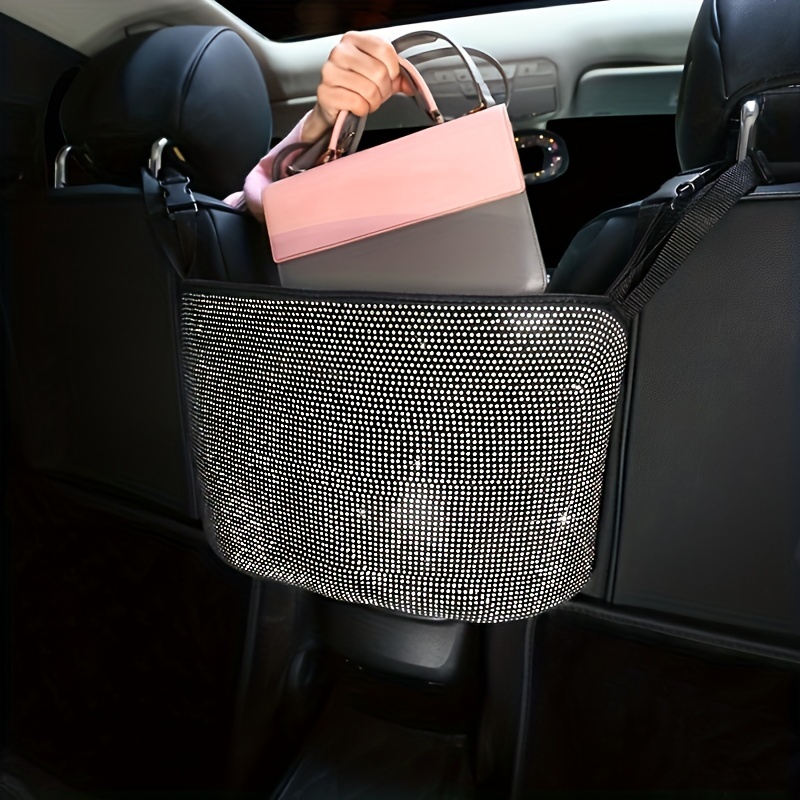 Organizador Coche Cristal Ostentoso Bolsa Trasera Asiento - Temu