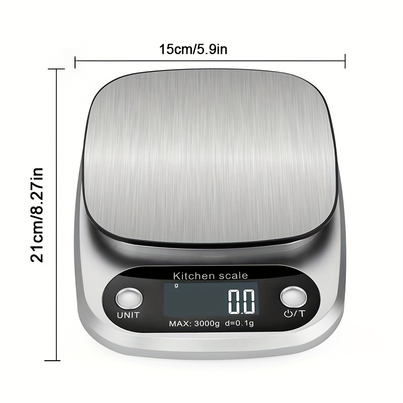 Digital Food Scales 3000g/ 0.1g Gram Scale LCD Electronic Scale for Cooking  Food