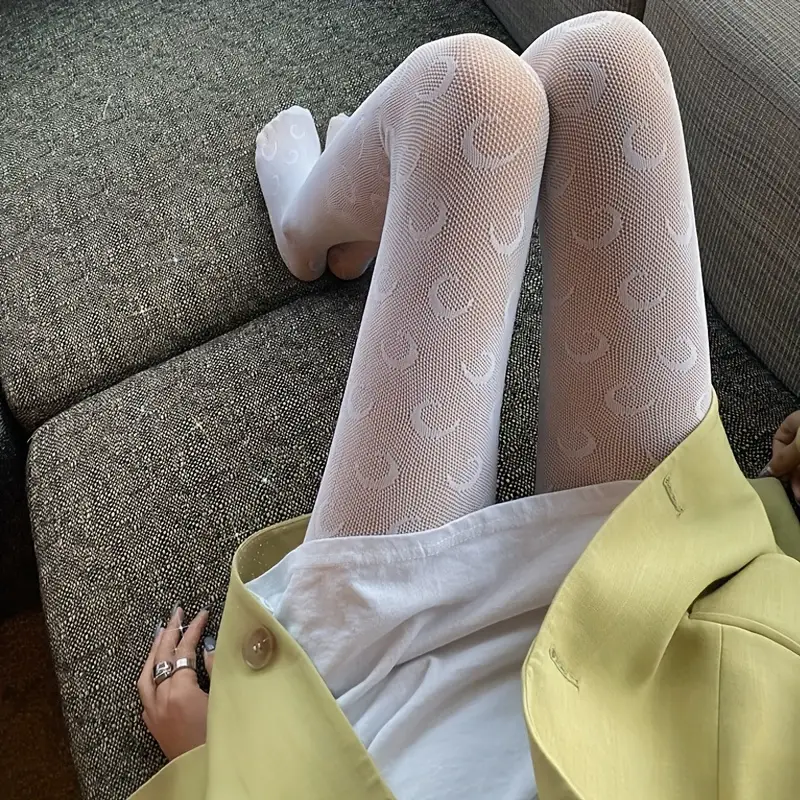 Women's Fishnet Star Moon Pattern Stockings Tights - Temu