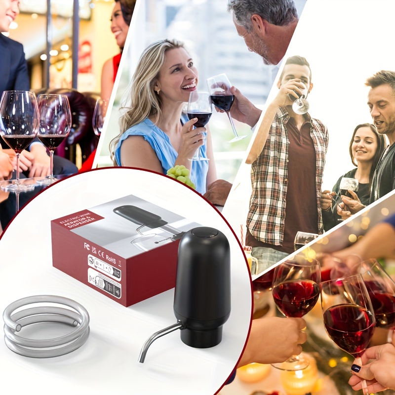 Aérateur de vin électrique verseur distributeur de vin automatique bec  verseur avec USB rechargeable, carafe à vin électrique et verseur de vin,  meilleur cadeau pour les amateurs de vin : : Cuisine