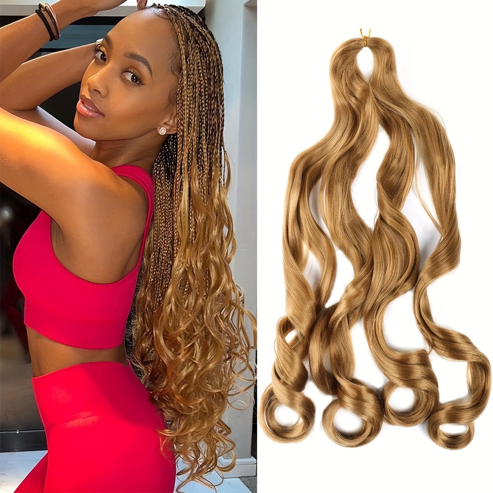 3 Pcs French Curly Braiding Hair 22inch Loose Wave Brazil