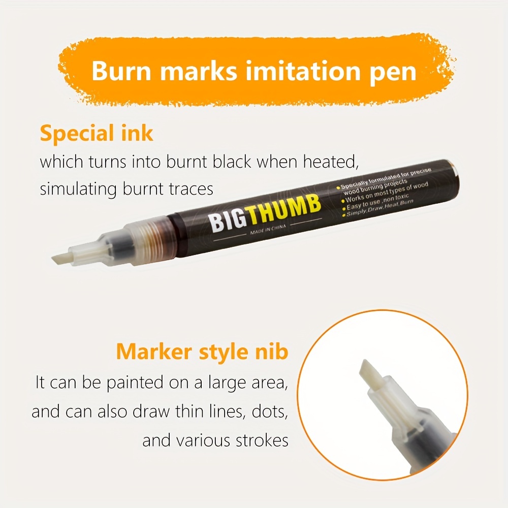 Wood Burning Pen Scorch Wood Burned Marker Pyrography Pens for DIY Projects  Fine Tip Woodworking Supplies - AliExpress